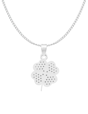 Collar con dije de trébol Clepsidra de plata P 925