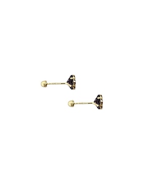 Broqueles de flor Mardia de oro 14 k con acabado pavé zirconia