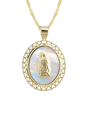 Collar con dije Abba Joyas de oro 10 K