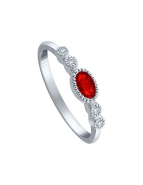 Anillo Fascinare Addel 14 k de oro rubí y diamante brillante