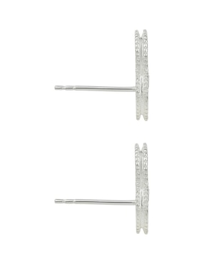 Aretes Clepsidra de plata P 925 con acabado pulido zirconia