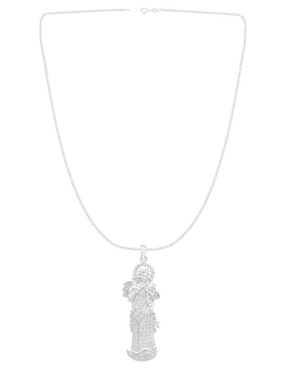 Collar con dije de virgen Clepsidra de plata P 925