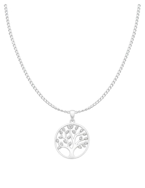 Collar con dije de árbol Clepsidra de plata P 925