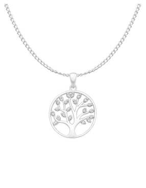 Collar con dije de árbol Clepsidra de plata P 925