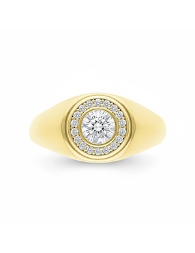 Anillo de rombo Joyería M De Leon 10 k de oro zirconia brillante