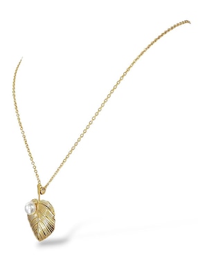Collar, pulsera, anillo y arete de hoja Og perla de cristal