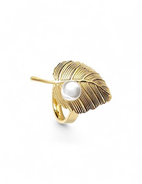 Collar, pulsera, anillo y arete de hoja Og perla de cristal