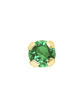 Broqueles Joyería M de Leon de oro 10 K zirconia