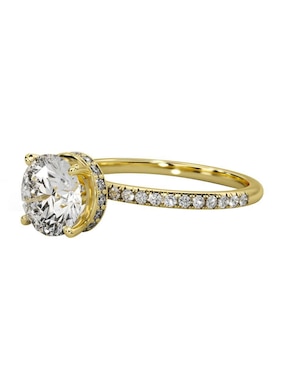 Anillo de compromiso de oro amarillo 14 k Amore Mio