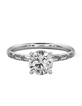 Anillo de compromiso de oro blanco 14 k Amore Mio