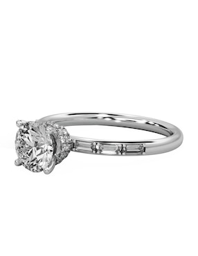 Anillo de compromiso de oro blanco 14 k Amore Mio