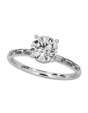Anillo de compromiso de oro blanco 14 k Amore Mio