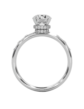 Anillo de compromiso de oro blanco 14 k Amore Mio