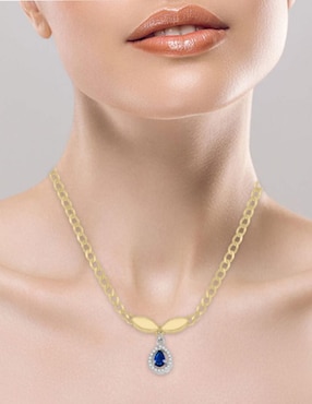 Gargantilla ovalada Fascinare Cristina de oro 14 K