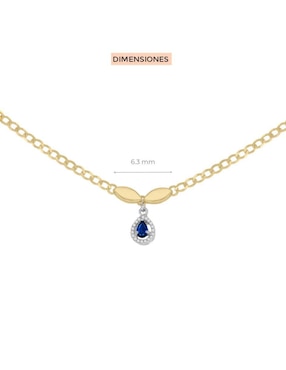 Gargantilla ovalada Fascinare Cristina de oro 14 K