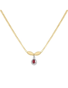 Gargantilla ovalada Fascinare Cristina de oro 14 K