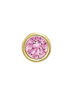 Broqueles circular Joyería M de Leon de oro 10 K con acabado brillante zirconia