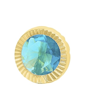 Broqueles circular Joyería M de Leon de oro 10 K con acabado brillante zirconia