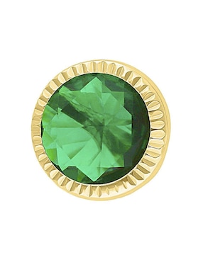 Broqueles circular Joyería M de Leon de oro 10 K con acabado brillante zirconia