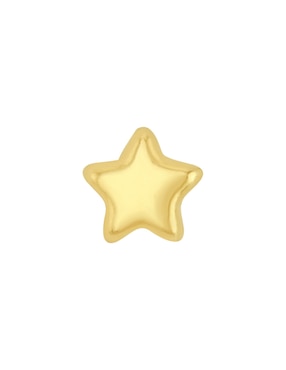 Broqueles de estrella Joyería M de Leon de oro 10 Kcon acabado pulido zirconia