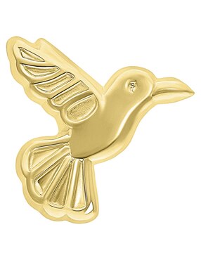 Broqueles de colibrí Joyería M de Leon de oro 10 K con acabado pulido zirconia
