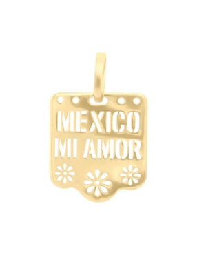 Dije de letrero Fianelli amatl de oro 14 K