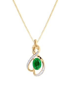Colgante Y Dije Fascinare terrence de oro 14 K esmeralda y diamante
