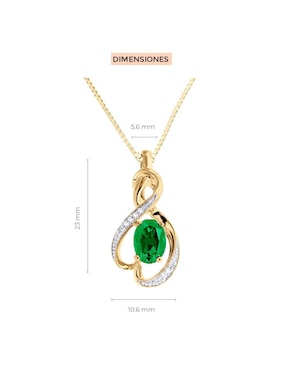 Colgante Y Dije Fascinare terrence de oro 14 K esmeralda y diamante