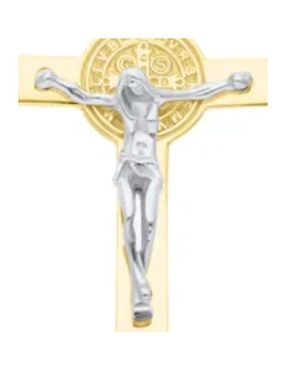 Dije de crucifijo Joyerias Bizzarro de oro amarillo 14 K