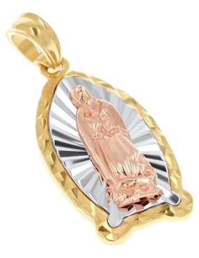 Medalla Joyerias Bizzarro virgen de guadalupe de oro florentino 14 K