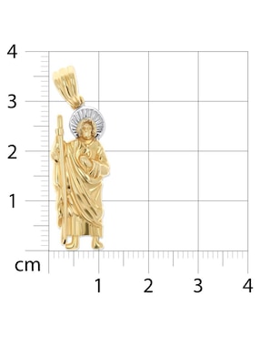Medalla Joyerias Bizzarro san judas tadeo de oro amarillo 14 K