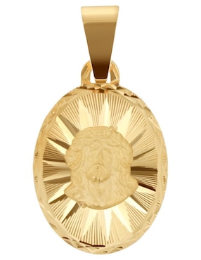 Medalla ovalado Joyerias Bizzarro jesucristo de oro amarillo 14 K