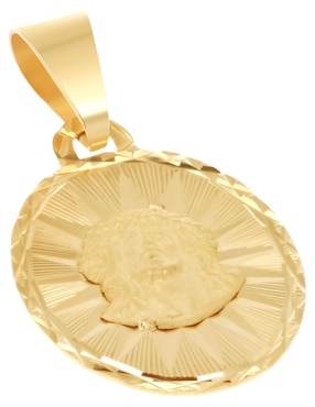 Medalla ovalado Joyerias Bizzarro jesucristo de oro amarillo 14 K