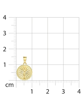 Medalla redonda Joyerias Bizzarro jesucristo de oro amarillo 14 K