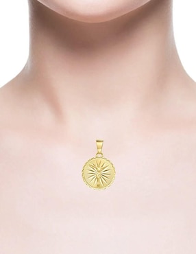 Medalla redonda Joyerias Bizzarro jesucristo de oro amarillo 14 K