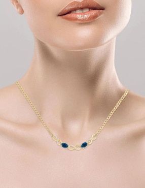 Gargantilla de infinito Fascinare Lisa de oro 14 K