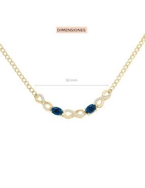 Gargantilla de infinito Fascinare Lisa de oro 14 K