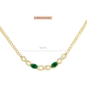 Gargantilla de infinito Fascinare Lisa de oro 14 K