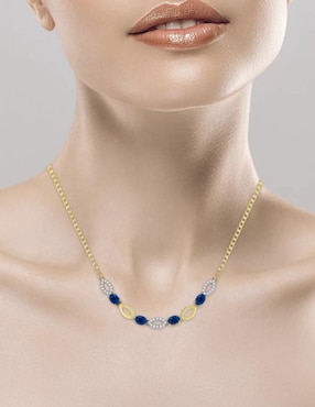 Gargantilla ovalada Fascinare Noa de oro 14 K
