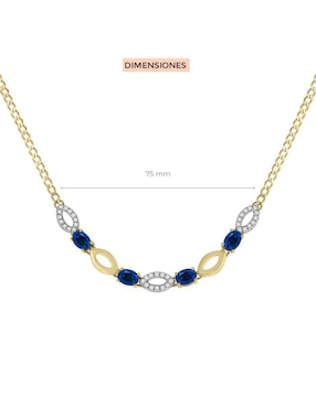 Gargantilla ovalada Fascinare Noa de oro 14 K