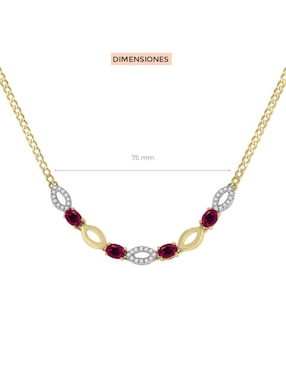 Gargantilla ovalada Fascinare Noa de oro 14 K