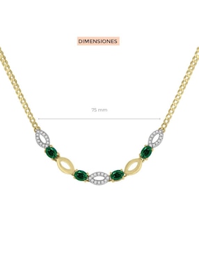 Gargantilla ovalada Fascinare Noa de oro 14 K