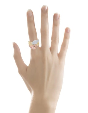 Anillo de jaguar Joyerias Bizzarro 14 k de oro florentino zirconia brillante