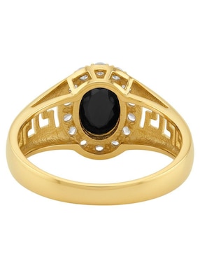 Anillo oval Joyería M De Leon 10 k de oro zirconia pulido