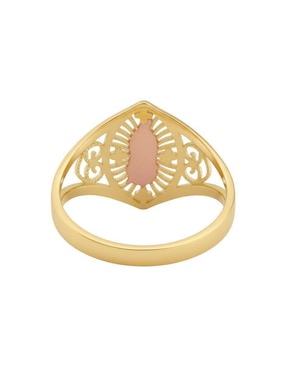 Anillo circular Joyería M De Leon 10 k de oro zirconia pulido