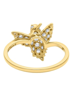 Anillo de colibrí Joyería M De Leon 10 k de oro zirconia pulido