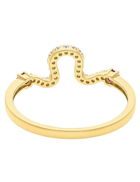 Anillo de serpiente Joyería M De Leon 10 k de oro zirconia pulido