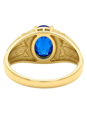 Anillo ovalado Joyería M De Leon 10 k de oro zirconia pulido