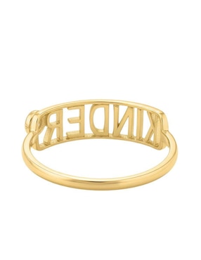 Anillo rectangular Joyería M De Leon 10 k de oro zirconia pulido