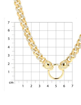 Gargantilla jaguar de pantera Joyerias Bizzarro de oro amarillo 14 K